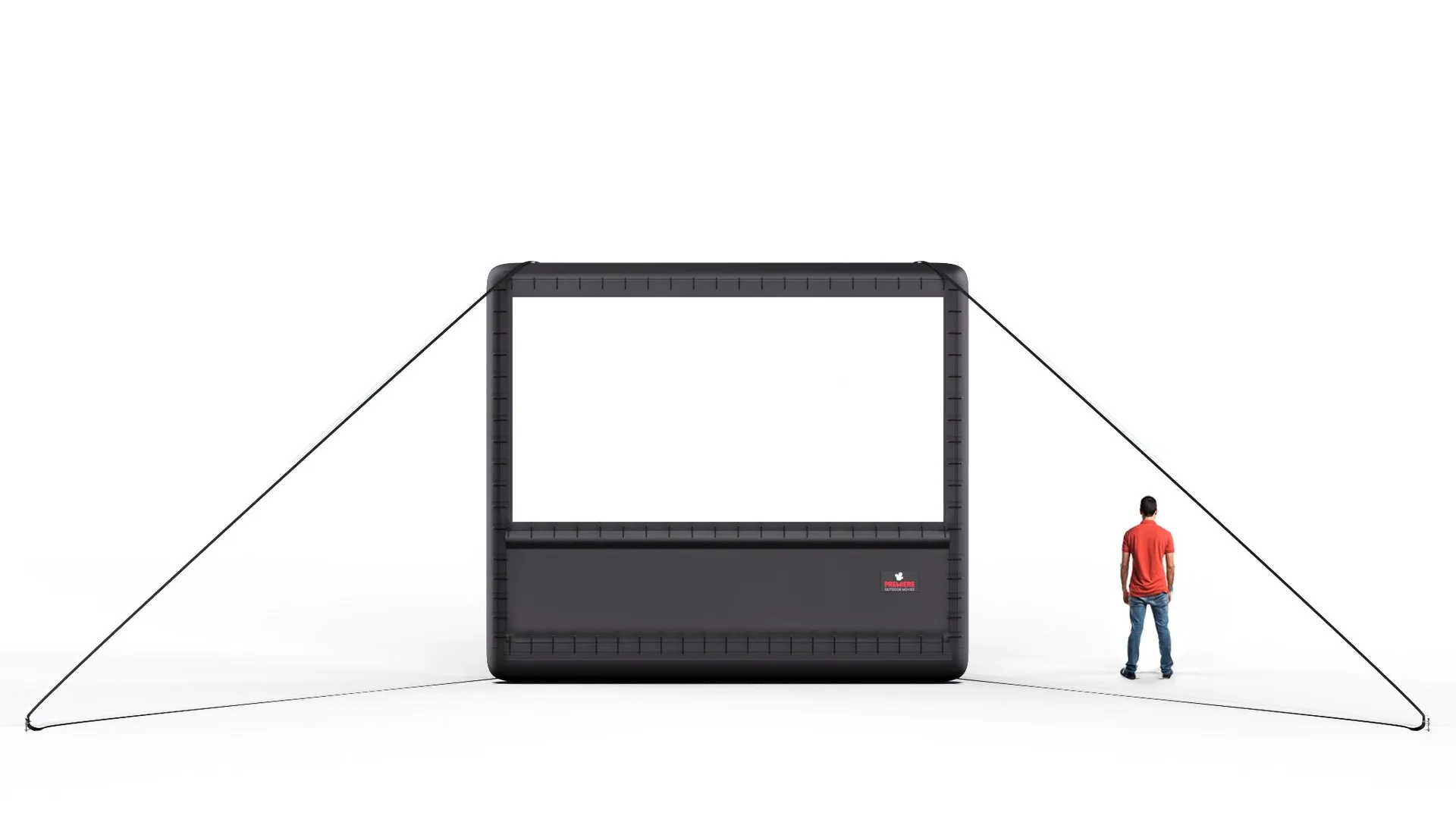 12-foot AirScreen Nano inflatable movie screen — front view