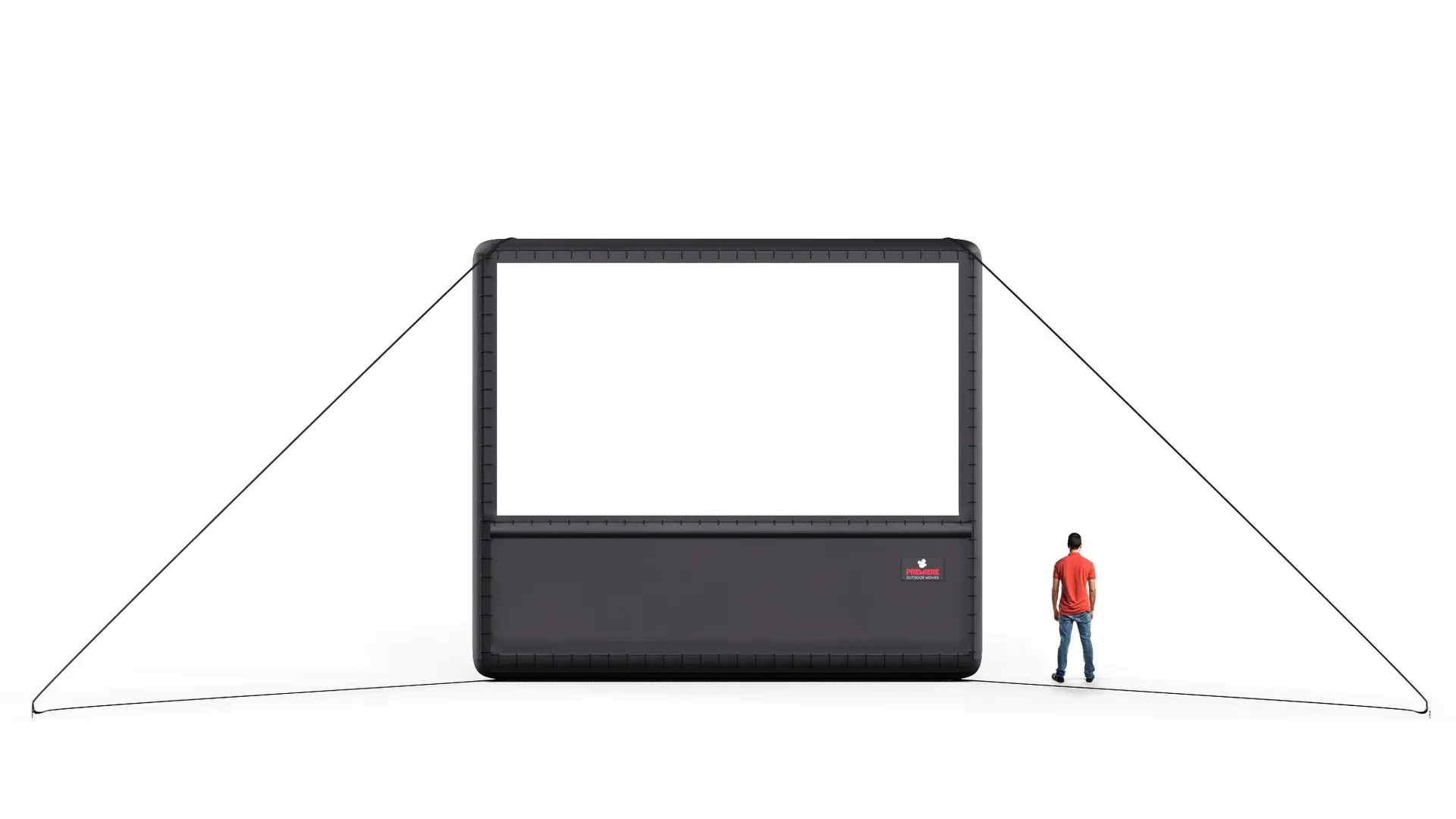 16-foot AirScreen inflatable outdoor movie screen — front view