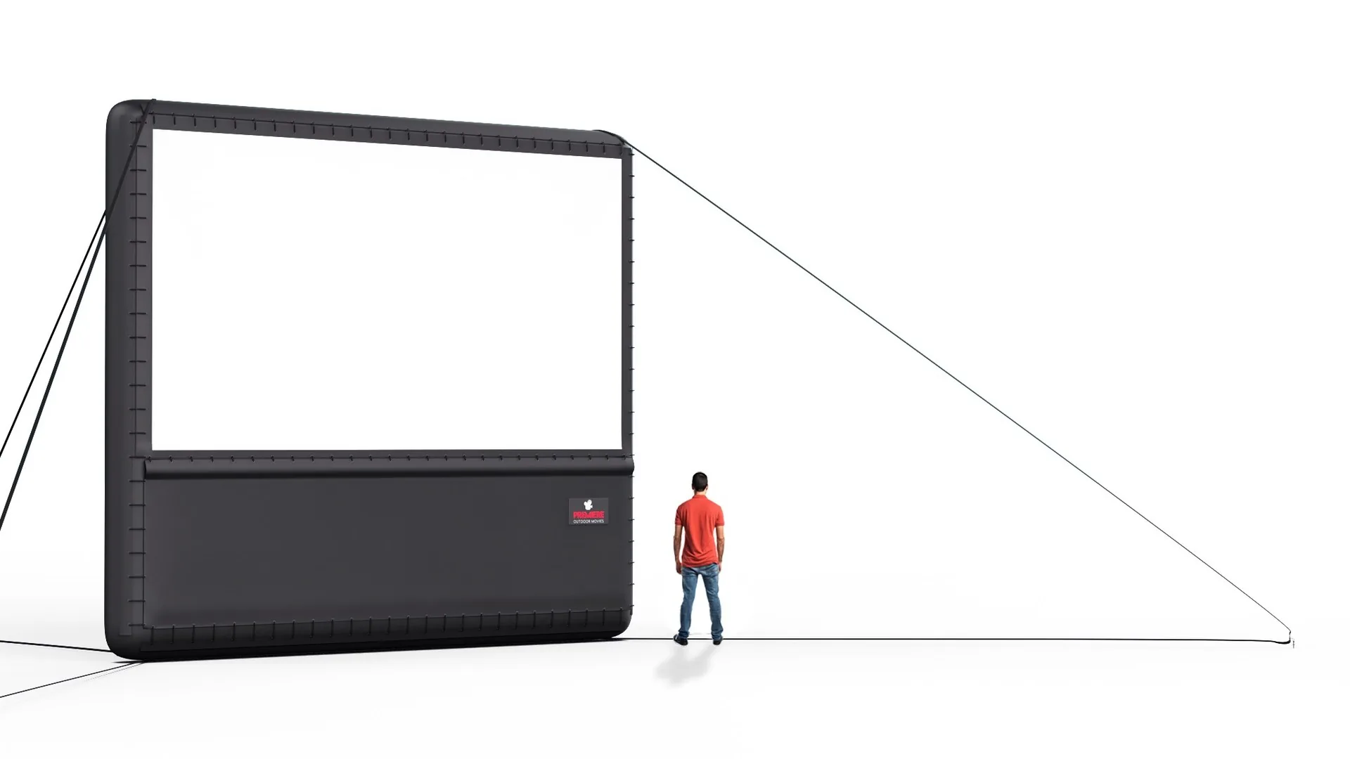 16-foot AirScreen inflatable outdoor movie screen — side profile