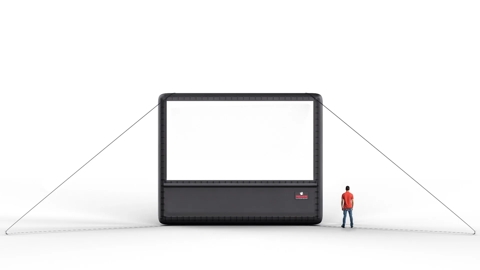 20-foot AirScreen inflatable outdoor movie screen front view