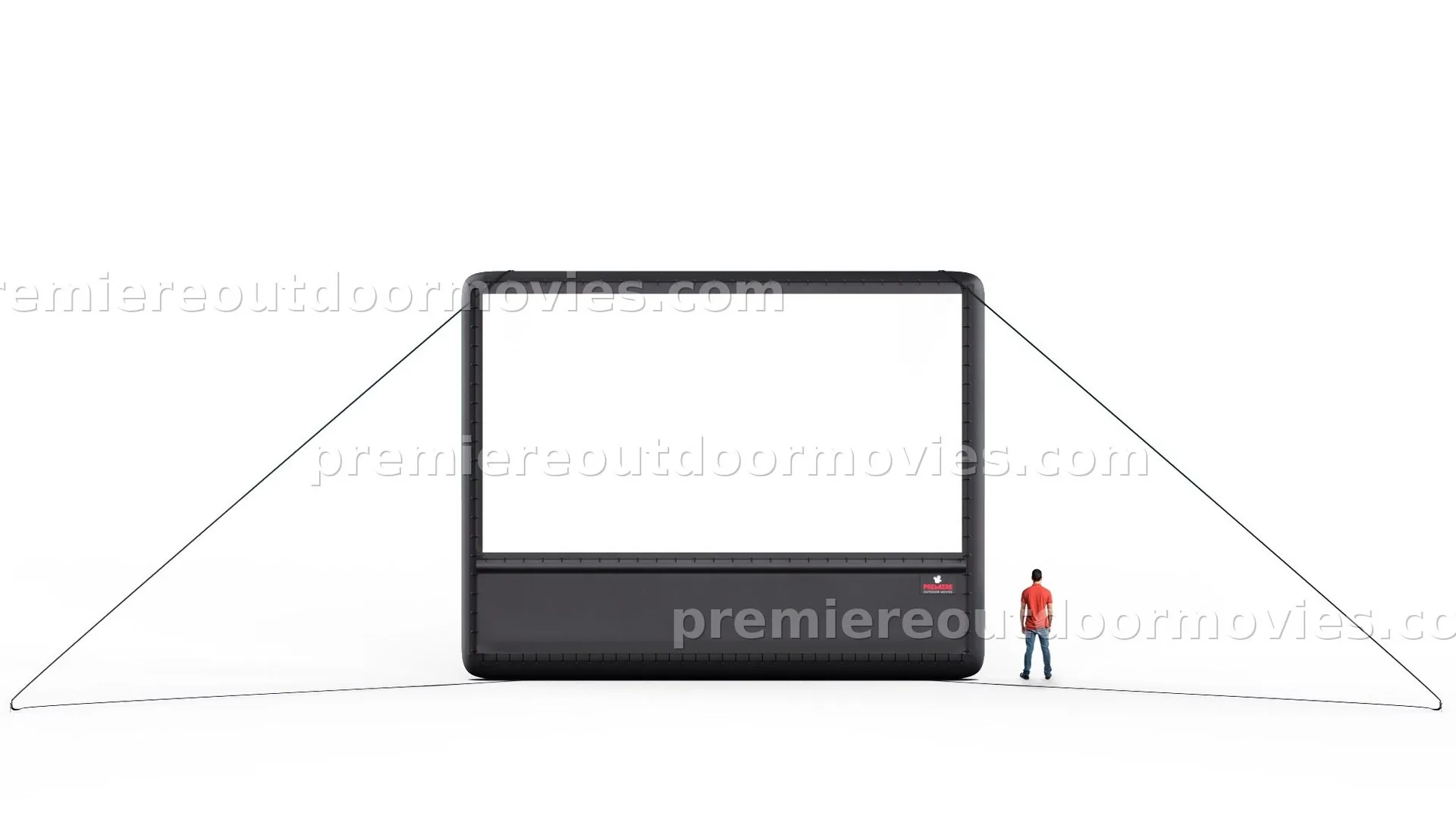 24-foot AirScreen inflatable outdoor movie screen front view