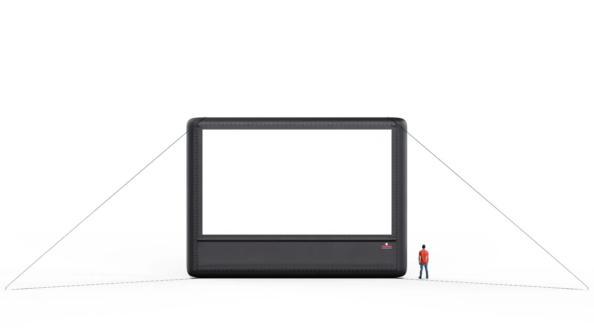 30-foot AirScreen inflatable outdoor movie screen — front view