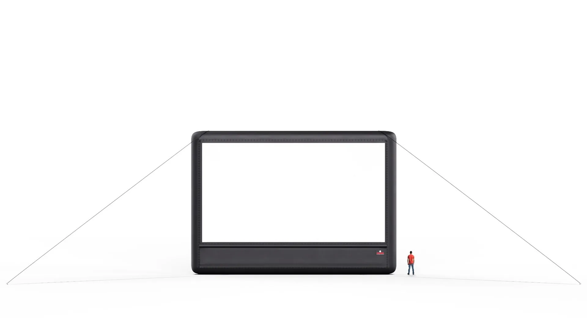 40-foot AirScreen inflatable outdoor movie screen — front view