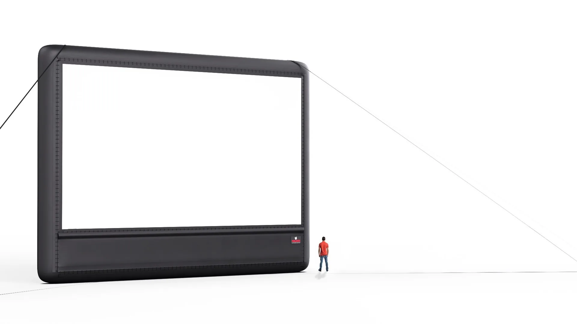 40-foot AirScreen inflatable outdoor movie screen — side profile