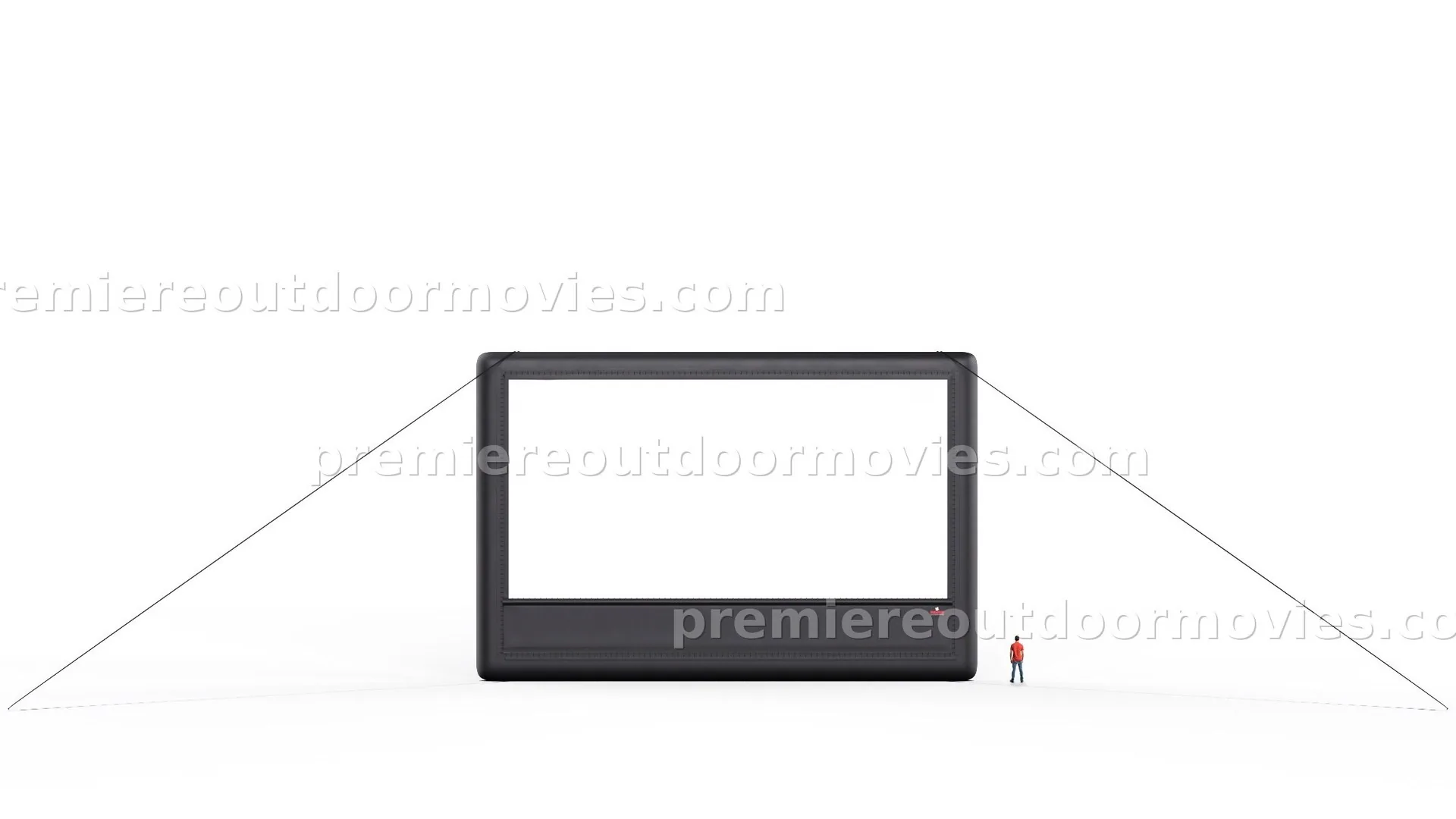 52-foot AirScreen inflatable outdoor movie screen — front view