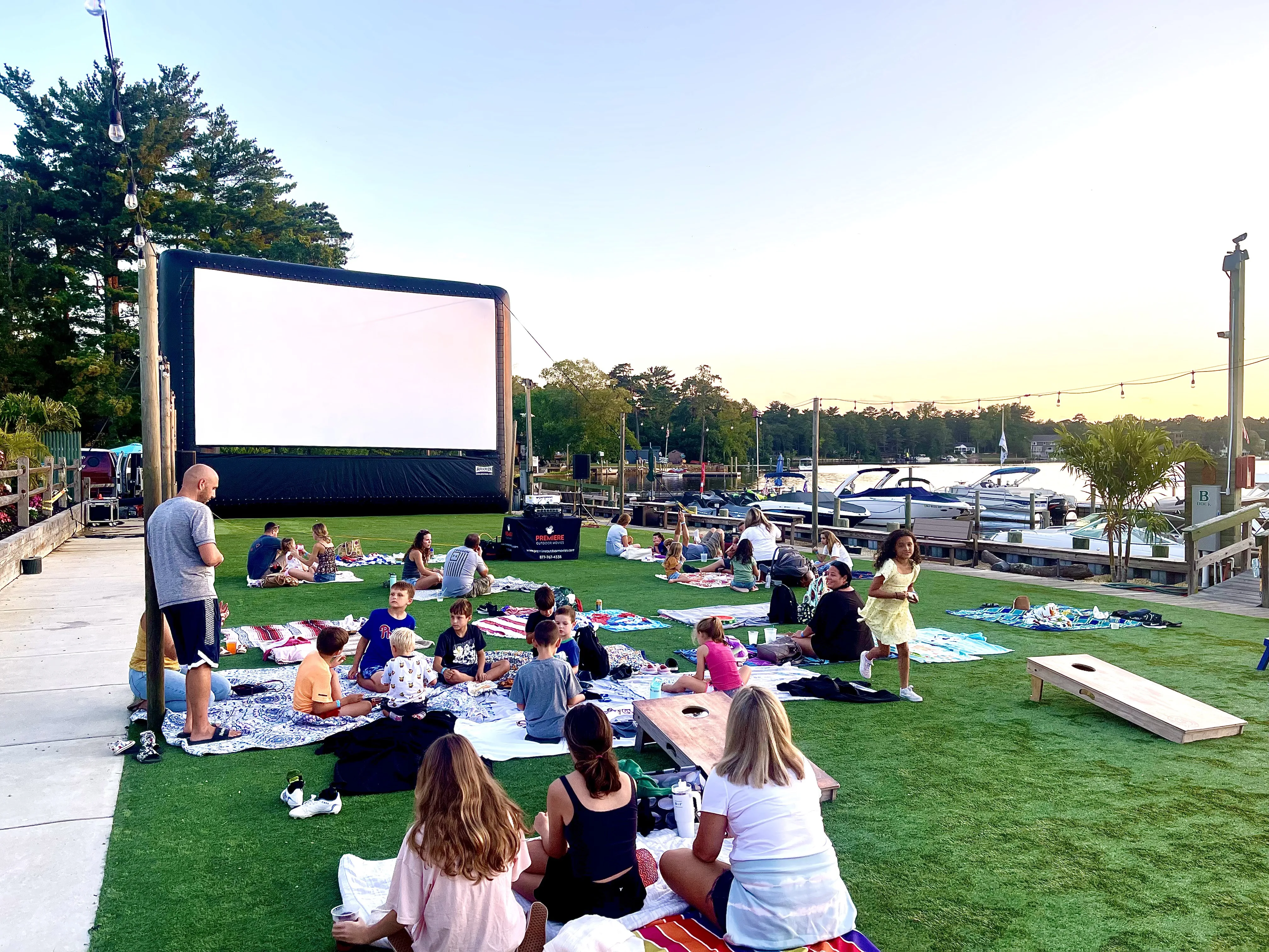 Premiere Outdoor Movies professional equipment setup