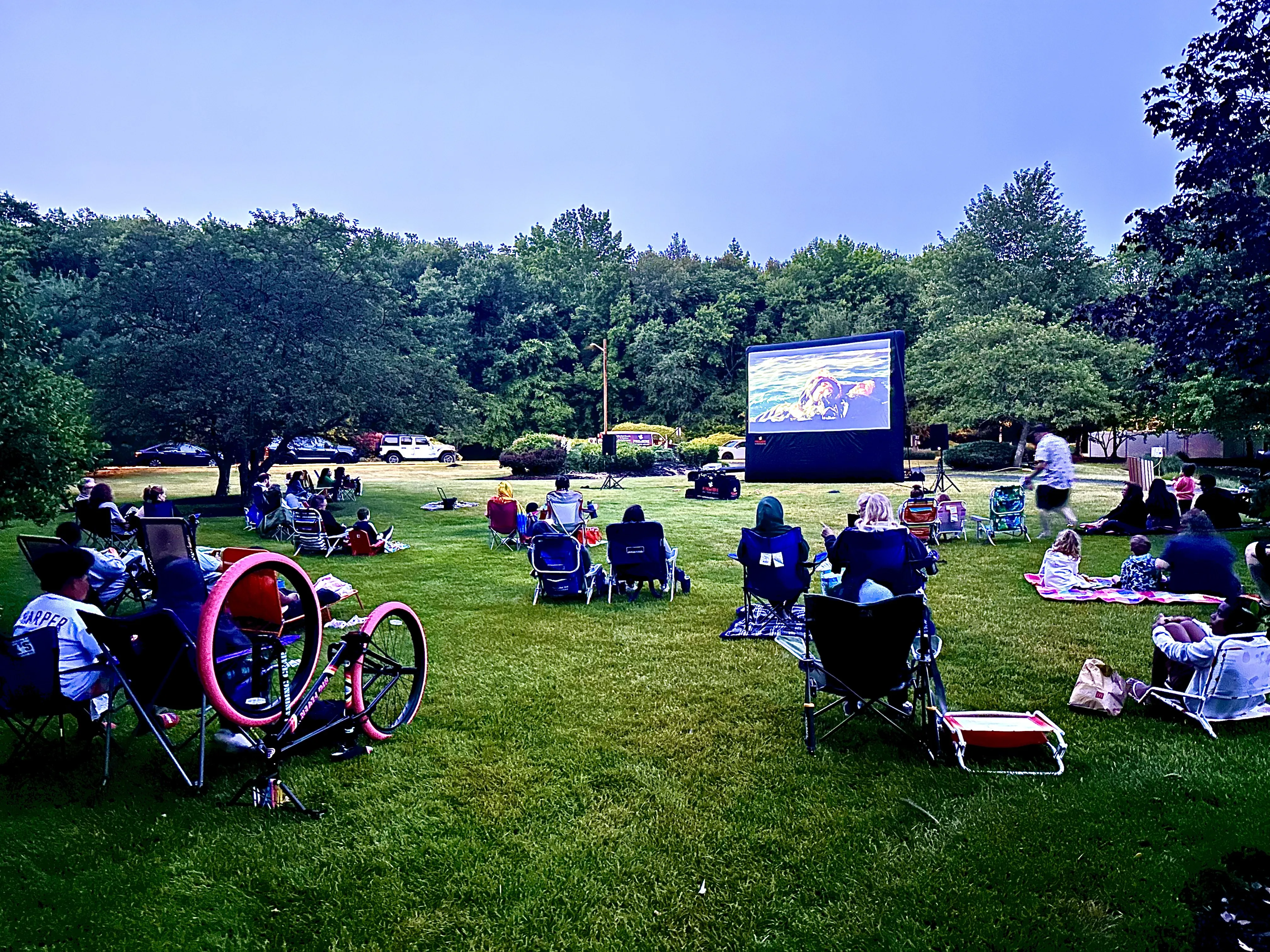 Outdoor movie event in New Jersey